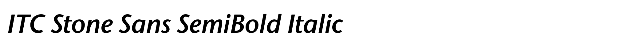 ITC Stone Sans SemiBold Italic image